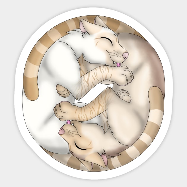 Yin-Yang Cats: Cream Lynx Point Sticker by spyroid101